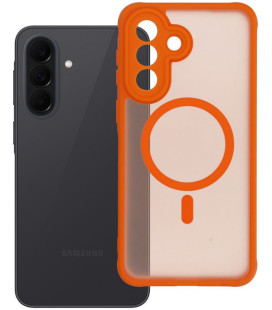 Matinis oranžinis / skaidrus dėklas Samsung Galaxy A37 5G telefonui "Full Matte Mag Cover"