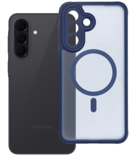 Matinis mėlynas / skaidrus dėklas Samsung Galaxy A37 5G telefonui "Full Matte Mag Cover"