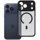 Matinis juodas / skaidrus dėklas Apple iPhone 17 Pro Max / 18 Pro Max telefonui "Full Matte Mag Cover"