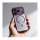Matinis Bordo / skaidrus dėklas Apple iPhone 17 Pro Max / 18 Pro Max telefonui "Full Matte Mag Cover"
