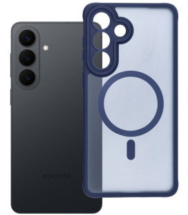 Matinis mėlynas / skaidrus dėklas Samsung Galaxy S26 Plus telefonui "Full Matte Mag Cover"