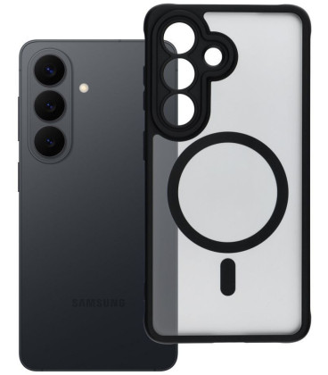 Matinis juodas / skaidrus dėklas Samsung Galaxy S26 telefonui "Full Matte Mag Cover"