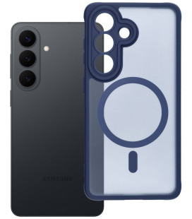 Matinis mėlynas / skaidrus dėklas Samsung Galaxy S26 telefonui "Full Matte Mag Cover"