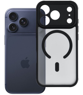 Matinis juodas / skaidrus dėklas Apple iPhone 17 Pro / 18 Pro telefonui "Full Matte Mag Cover"