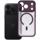 Matinis bordo / skaidrus dėklas Apple iPhone 17 Pro / 18 Pro telefonui "Full Matte Mag Cover"