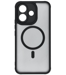 Matinis juodas / skaidrus dėklas Xiaomi Redmi Note 17 Pro 5G telefonui "Full Matte Mag Cover"