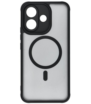 Matinis juodas / skaidrus dėklas Xiaomi Redmi Note 17 Pro 5G telefonui "Full Matte Mag Cover"