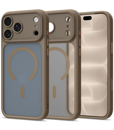 Matinis ruda dėklas Apple iPhone 17 Pro / 18 Pro telefonui "Tech-Protect MagPeak Magsafe CC"