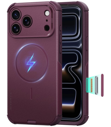 Raudonas dėklas Apple iPhone 17 Pro / 18 Pro telefonui "ESR Cyber Tough Magsafe"