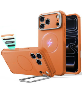 Oranžinis dėklas Apple iPhone 17 Pro Max / 18 Pro Max telefonui "ESR Cyber Tough Kickstand Magsafe"