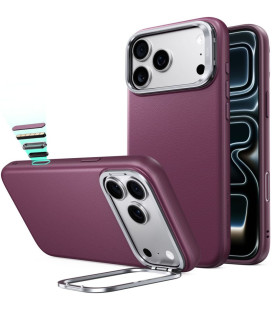 Bordo dėklas Apple iPhone 17 Pro Max / 18 Pro Max telefonui "ESR Leather Kickstand Magsafe"
