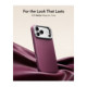 Bordo dėklas Apple iPhone 17 Pro Max / 18 Pro Max telefonui "ESR Leather Kickstand Magsafe"