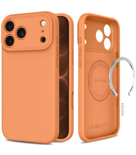 Oranžinis dėklas Apple iPhone 17 Pro Max / 18 Pro Max telefonui "Tech-Protect Silicone Magsafe"