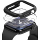 Matinis juodas ir skaidrus dėklai Apple Watch 12 (46mm) laikrodžiui "Ringke Slim 2-Pack"