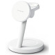Baltas belaidis Qi2.2 25W pakrovėjas - stovas "Ringke 3in1 Magnetic Magsafe Wireless Charger"