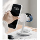Baltas belaidis Qi2.2 25W pakrovėjas - stovas "Ringke 3in1 Magnetic Magsafe Wireless Charger"
