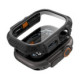 Matinis juodas dėklas + stikliukas Apple Watch Ultra 1 / 2 / 3 / 4 (49 mm) laikrodžiui "Spigen Lock Fit & TG"