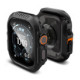 Matinis juodas dėklas + stikliukas Apple Watch Ultra 1 / 2 / 3 / 4 (49 mm) laikrodžiui "Spigen Lock Fit & TG"