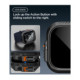 Matinis juodas dėklas + stikliukas Apple Watch Ultra 1 / 2 / 3 / 4 (49 mm) laikrodžiui "Spigen Lock Fit & TG"