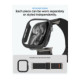 Juodas dėklas + apyrankė Apple Watch 10 / 11 / 12 (46 mm) laikrodžiui "Spigen Fit Lite Ultra + Thin Fit"
