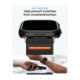 Juodas dėklas + apyrankė Apple Watch 10 / 11 / 12 (46 mm) laikrodžiui "Spigen Fit Lite Ultra + Thin Fit"