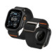 Juodas dėklas + apyrankė Apple Watch Ultra 1 / 2 / 3 / 4 (49 mm) laikrodžiui "Spigen Fit Lite Ultra + Thin Fit"