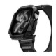 Juodas dėklas + apyrankė Apple Watch 10 / 11 / 12 (46 mm) laikrodžiui "Spigen Athlex Air + Rugged Armor"