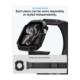 Juodas dėklas + apyrankė Apple Watch 10 / 11 / 12 (46 mm) laikrodžiui "Spigen Athlex Air + Rugged Armor"