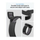 Juodas dėklas + apyrankė Apple Watch 10 / 11 / 12 (46 mm) laikrodžiui "Spigen Athlex Air + Rugged Armor"