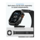 Juodas dėklas + apyrankė Apple Watch Ultra 1 / 2 / 3 / 4 (49 mm) laikrodžiui "Spigen Athlex Air + Rugged Armor"