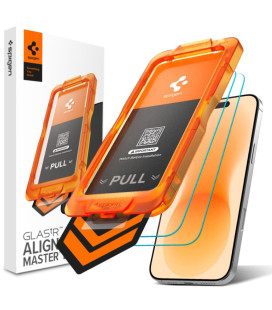 Apsauginis grūdintas stiklas Apple iPhone 17 Pro / 18 Pro telefonui "Spigen ALM S Glas.tR Slim Anti Reflection 2-Pack"