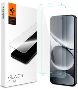 Apsauginis grūdintas stiklas Xiaomi Redmi Note 15 Pro / 17 Pro / 17 Pro Max 5G telefonui "Spigen Glas.TR Slim 2-Pack"