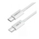 Baltas USB-C - USB-C PD 60W / 3A 50cm laidas "Tech-Protect Ultraboost Lite"