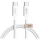 Baltas USB-C - USB-C PD 60W / 3A 150cm laidas "Tech-Protect Ultraboost Lite"