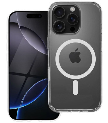 Skaidrus dėklas Apple iPhone 16 Pro telefonui "Forcell F-Protect Clear Hybrid Premium Magsafe"