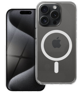 Skaidrus dėklas Apple iPhone 15 Pro telefonui "Forcell F-Protect Clear Hybrid Premium Magsafe"