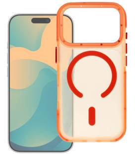 Oranžinis dėklas Apple iPhone 17 Pro / 18 Pro telefonui "Forcell F-Protect Vivid Premium Magsafe"