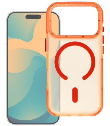 Oranžinis dėklas Apple iPhone 17 Pro / 18 Pro telefonui "Forcell F-Protect Vivid Premium Magsafe"