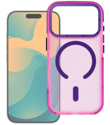 Rožinis dėklas Apple iPhone 17 Pro / 18 Pro telefonui "Forcell F-Protect Vivid Premium Magsafe"