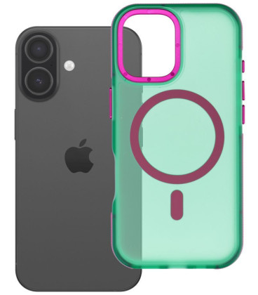 Žalias dėklas Apple iPhone 17 telefonui "Forcell F-Protect Vivid Premium Magsafe"
