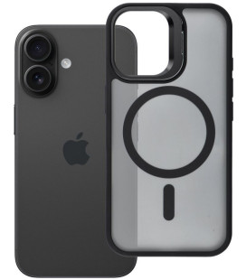 Juodas dėklas Apple iPhone 17 telefonui "Forcell F-Protect Shadow Stand Premium Magsafe"