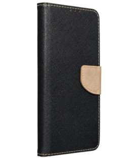 Juodas / auksinės spalvos atverčiamas dėklas Apple iPhone 15 Pro telefonui "Fancy Book"