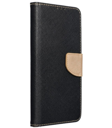Juodas / auksinės spalvos atverčiamas dėklas Apple iPhone 15 Pro telefonui "Fancy Book"
