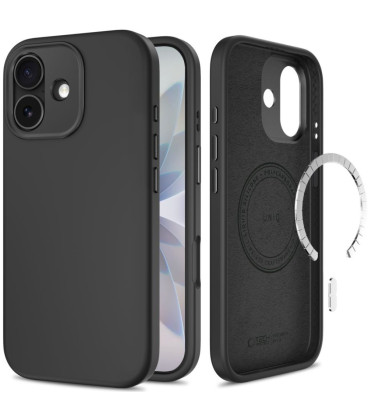 Juodas (Obsidian) dėklas Apple iPhone 17 telefonui "Tech-Protect Uniq Magsafe"