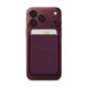 Bordo (Burgundy) kortelių dėklas telefonams "Tech-Protect CH01 MagWallet Magsafe Universal Card Holder"