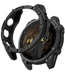 Juodas dėklas Garmin Fenix 9 (51 mm) laikrodžiui "Tech-Protect Defense Air"
