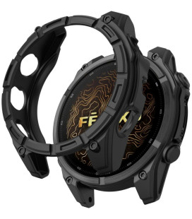 Juodas dėklas Garmin Fenix 9 (47 mm) laikrodžiui "Tech-Protect Defense Air"