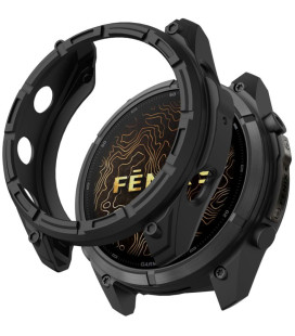 Juodas dėklas Garmin Fenix 9 Pro (51 mm) laikrodžiui "Tech-Protect Defense Air"