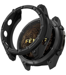 Juodas dėklas Garmin Fenix 9 Pro (47 mm) laikrodžiui "Tech-Protect Defense Air"