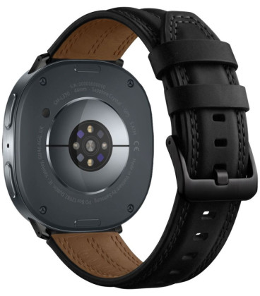 Juoda apyrankė Samsung Galaxy Watch 8 / 9 / Classic (40 / 44 / 46 mm) laikrodžiui "Tech-Protect Leatherfit Craft"